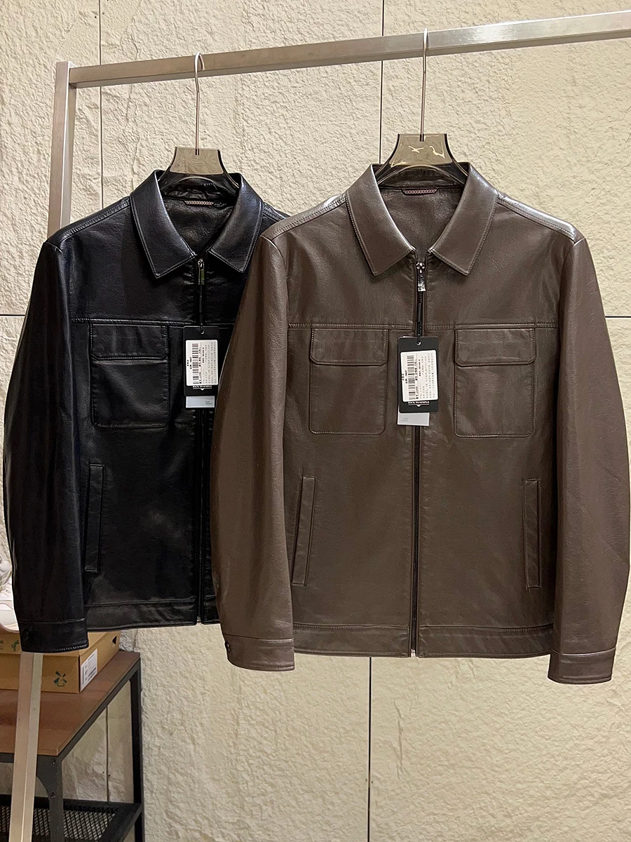 Men's Casual PU Leather Jacket Collar Zipper Long Sleeve Outerwear Standard Fit Youthful Style Autumn Wear Daily Scene
Men's Casual PU Leather Jacket Collar Zipper Long Sleeve Outerwear Standard Fit Youthful Style Autumn Wear Daily Scene