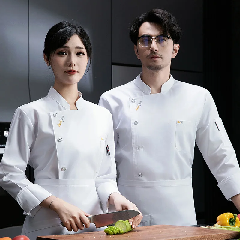 Autumn Winter Chef Uniform Long Sleeve Polyester Cotton Single-Breasted Hotel Kitchen Catering Workwear Baker Uniform Printed
Autumn Winter Chef Uniform Long Sleeve Polyester Cotton Single-Breasted Hotel Kitchen Catering Workwear Baker Uniform Printed