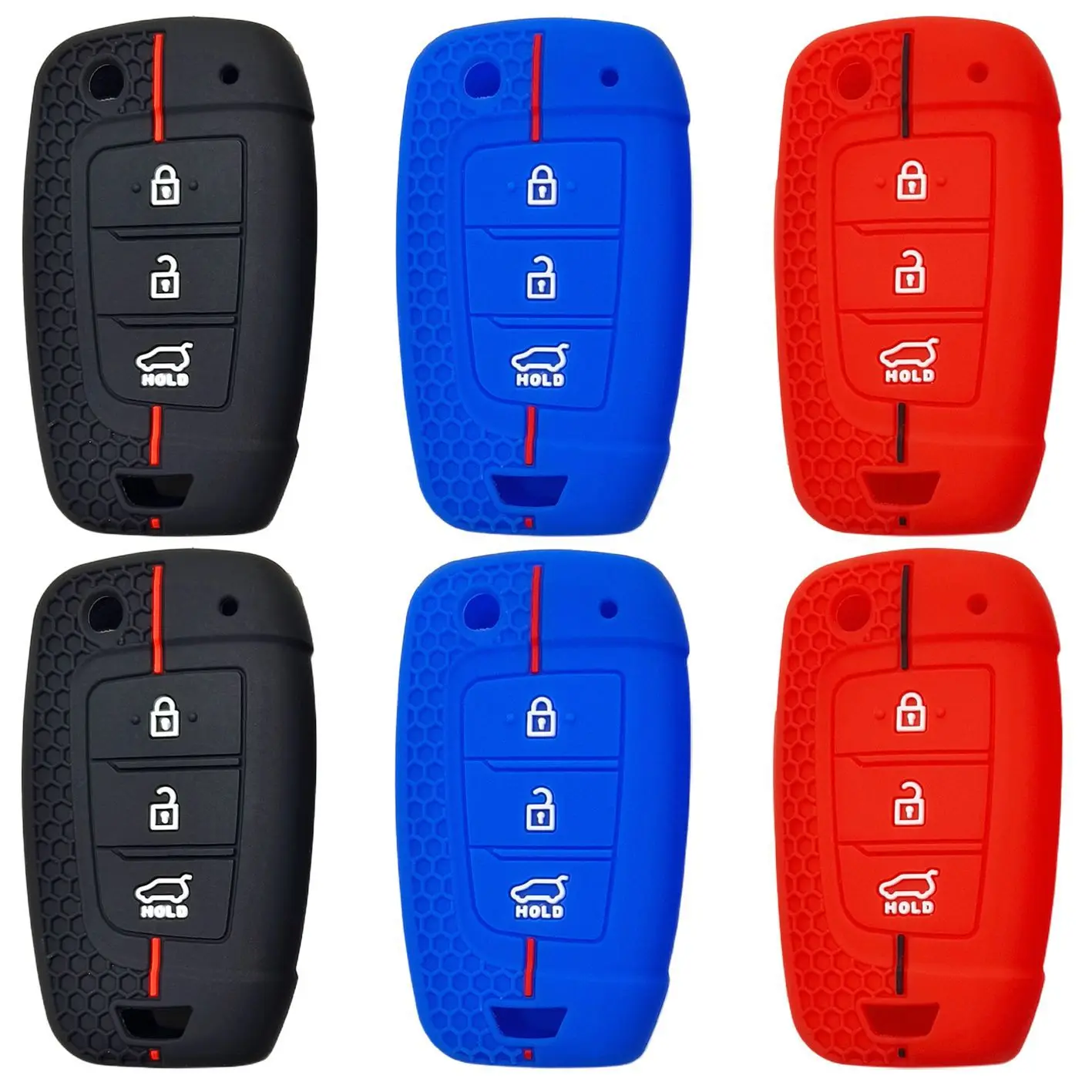 High-quality shockproof key cover suitable for Hyundai Festa IX25 folding 3-button honeycomb pattern silicone key box
High-quality shockproof key cover suitable for Hyundai Festa IX25 folding 3-button honeycomb pattern silicone key box