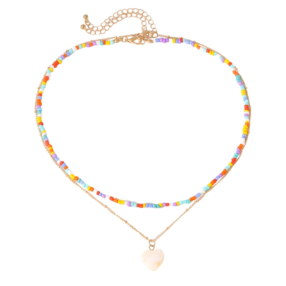 Colorful Rice Beads Necklace Chunky Alloy Choker Women Bohemian Jewelry Set Clavicle Matching Holiday Gift Valentine Christmas
Colorful Rice Beads Necklace Chunky Alloy Choker Women Bohemian Jewelry Set Clavicle Matching Holiday Gift Valentine Christmas