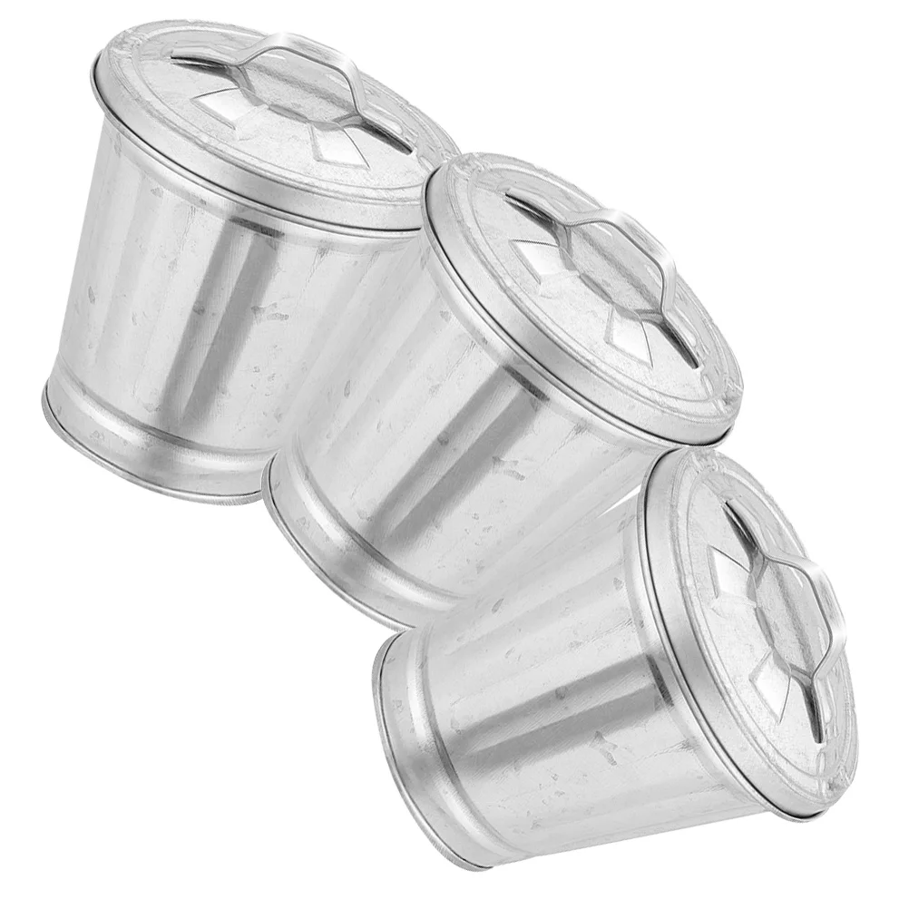 3 Pcs Table Storage Jar Mini Metal Trash Bin with Lid Cans Tiny Iron Miniature Office
3 Pcs Table Storage Jar Mini Metal Trash Bin with Lid Cans Tiny Iron Miniature Office