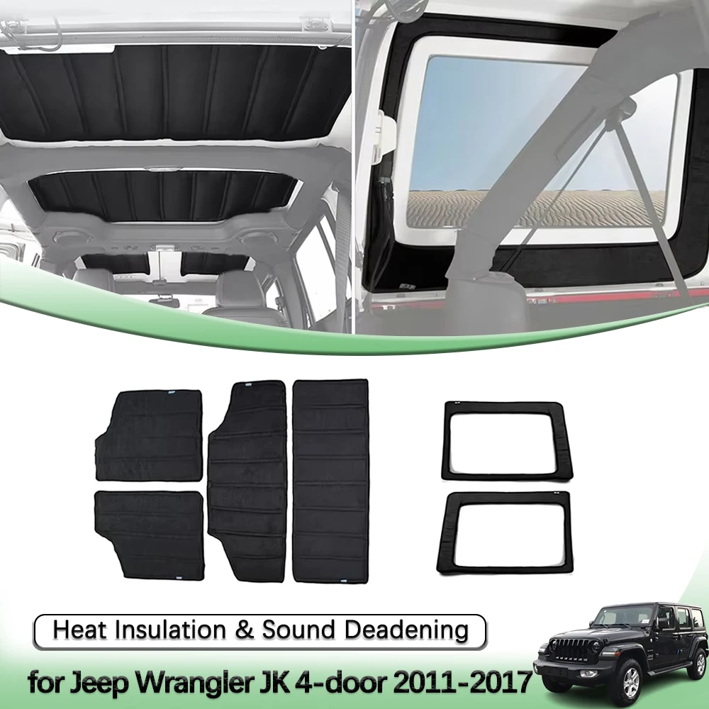 Rear Window Hardtop Heat Insulation Sound Deadener Cotton Pad Kit for Jeep Wrangler JK 4-Door 2011-2017 Car Interior Accessories
Rear Window Hardtop Heat Insulation Sound Deadener Cotton Pad Kit for Jeep Wrangler JK 4-Door 2011-2017 Car Interior Accessories
