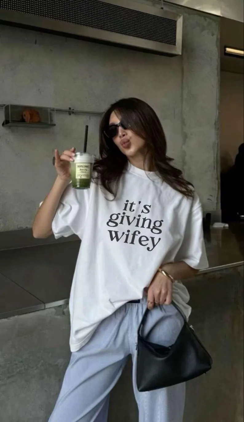 Its Giving Wifey T-Shirt Clothing, Shoes & Accessories|Men|Men's Clothing|Shirts|T-Shirts
Its Giving Wifey T-Shirt Clothing, Shoes & Accessories|Men|Men's Clothing|Shirts|T-Shirts