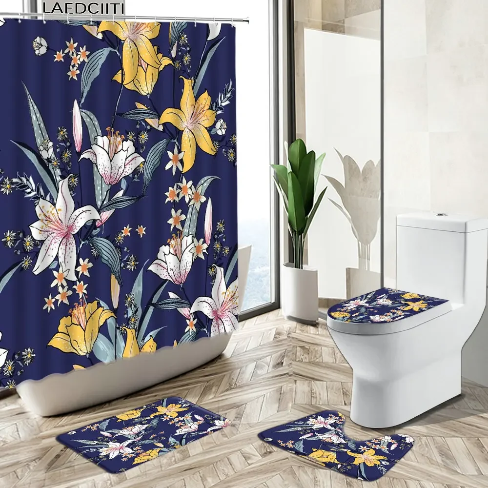 Tropical Exotic Plants Shower Curtain Flower Leaves Colorful Hand Painted Art Bathroom Non-Slip Carpet Toilet Cover Foot Mat Set
Tropical Exotic Plants Shower Curtain Flower Leaves Colorful Hand Painted Art Bathroom Non-Slip Carpet Toilet Cover Foot Mat Set