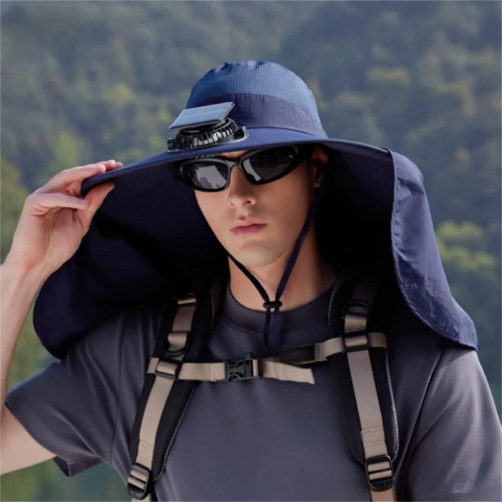 Fashion Large Brim Solar Fan Hat with Removable Neck Flap Breathable Outdoor Sun Hat USB Charging UV Protection Bucket Hat
Fashion Large Brim Solar Fan Hat with Removable Neck Flap Breathable Outdoor Sun Hat USB Charging UV Protection Bucket Hat