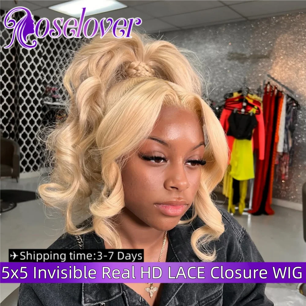 ROSELOVER 5X5 Invisible Real HD LACE Closure Wig Ready to Wear Glueless Skinlike Body Wave Wig 613 Blonde Human Hair Woman
ROSELOVER 5X5 Invisible Real HD LACE Closure Wig Ready to Wear Glueless Skinlike Body Wave Wig 613 Blonde Human Hair Woman