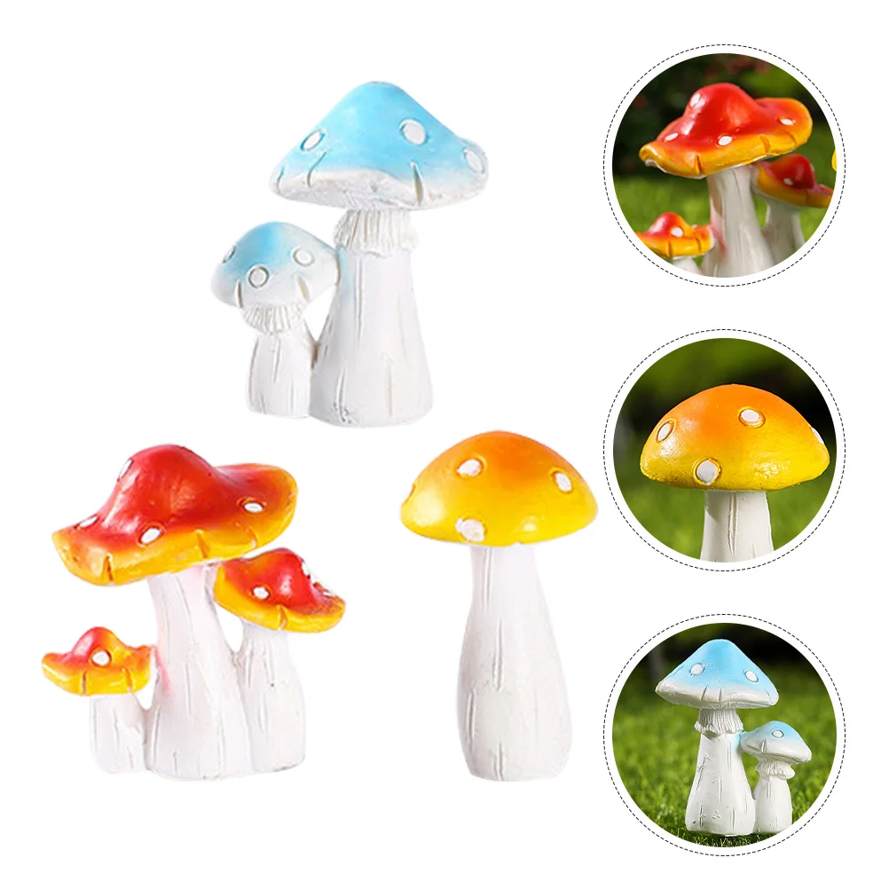 3 шт., статуи грибов из смолы, миниатюрный декоративный красочный дизайн, идеально подходящий для небольшого сада, микропейзаж, грибные украшения
3 шт., статуи грибов из смолы, миниатюрный декоративный красочный дизайн, идеально подходящий для небольшого сада, микропейзаж, грибные украшения