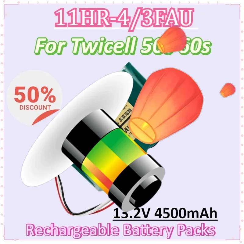 11HR-4/3FAU 13.2V 4500mAh Rechargeable Battery for Twicell 50s 60s in Stock with Tracking Number Battery Packs
11HR-4/3FAU 13.2V 4500mAh Rechargeable Battery for Twicell 50s 60s in Stock with Tracking Number Battery Packs