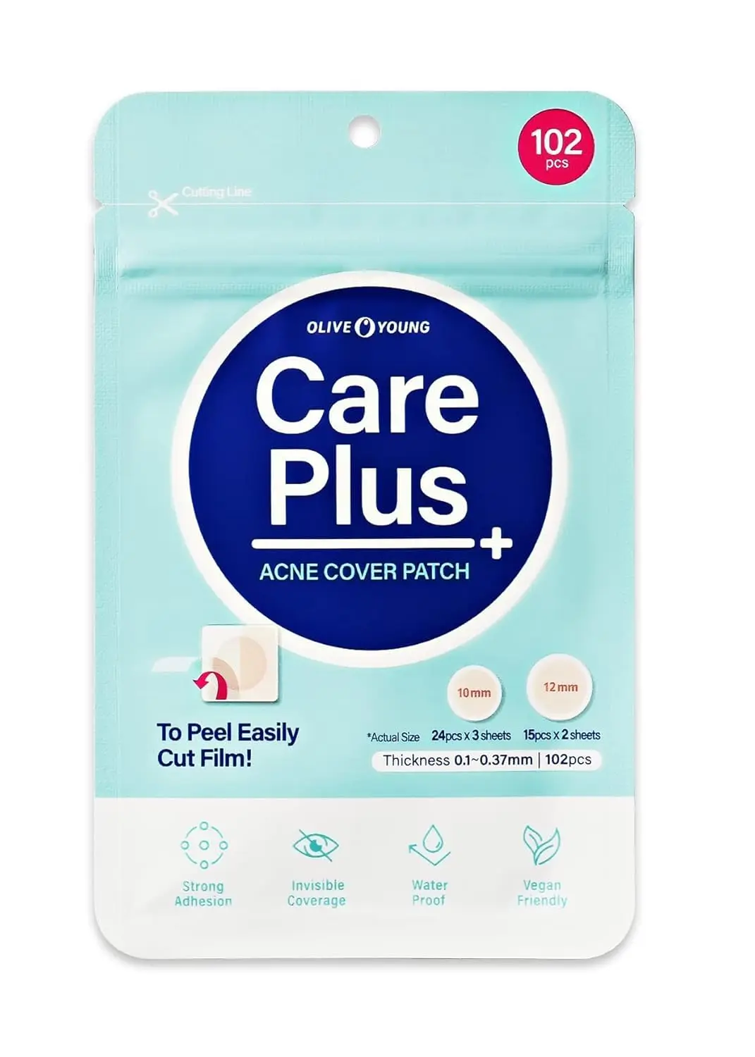 Hydrocolloid Acne Spot Patch for Zits, Pimples & Blemishes, 102 Count
Hydrocolloid Acne Spot Patch for Zits, Pimples & Blemishes, 102 Count