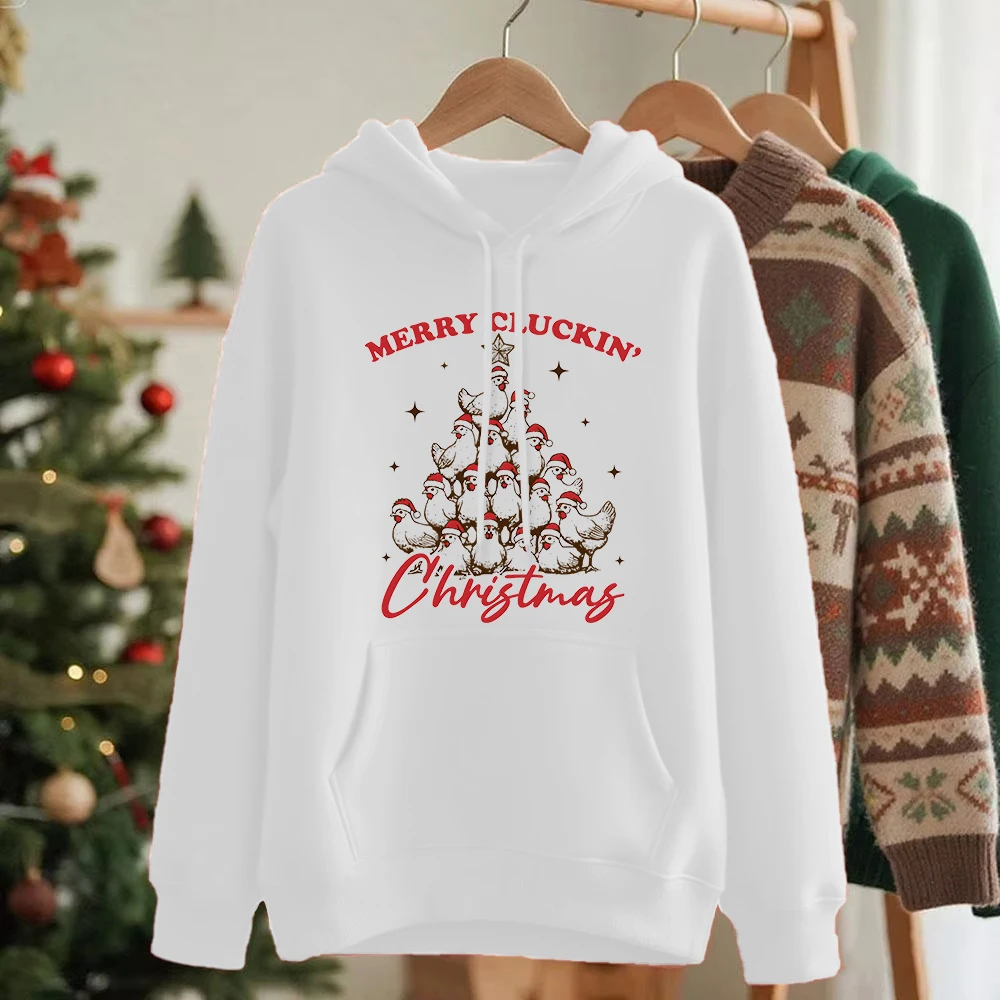 Merry Cluckin' Christmas Printing Hoodies Women Comfortable Loose Sweatshirts Winter Fleece Warm Pullover Basics Pocket Clothes
Merry Cluckin' Christmas Printing Hoodies Women Comfortable Loose Sweatshirts Winter Fleece Warm Pullover Basics Pocket Clothes