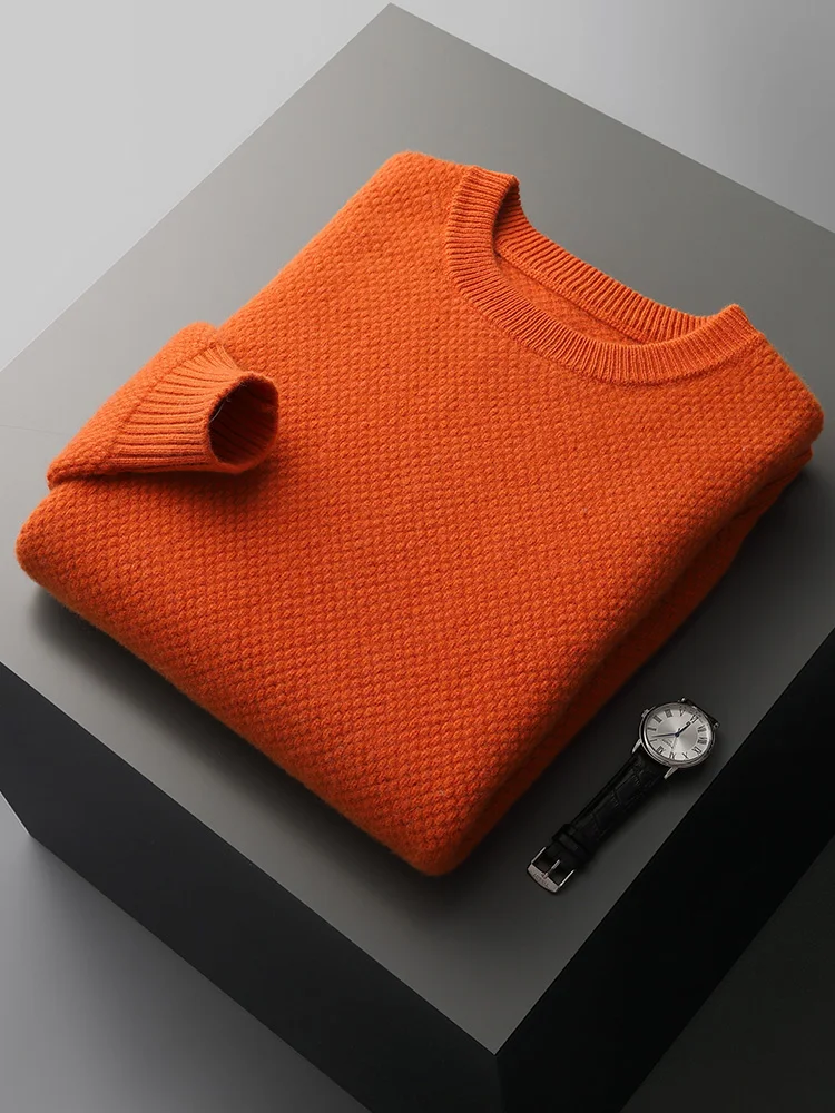 Autumn Winter Sweater 100% Merino Wool Men's Sweater Pullover Basic Clothes Casual Thick Warm O-Neck Pineapple Texture Knit Top
Autumn Winter Sweater 100% Merino Wool Men's Sweater Pullover Basic Clothes Casual Thick Warm O-Neck Pineapple Texture Knit Top