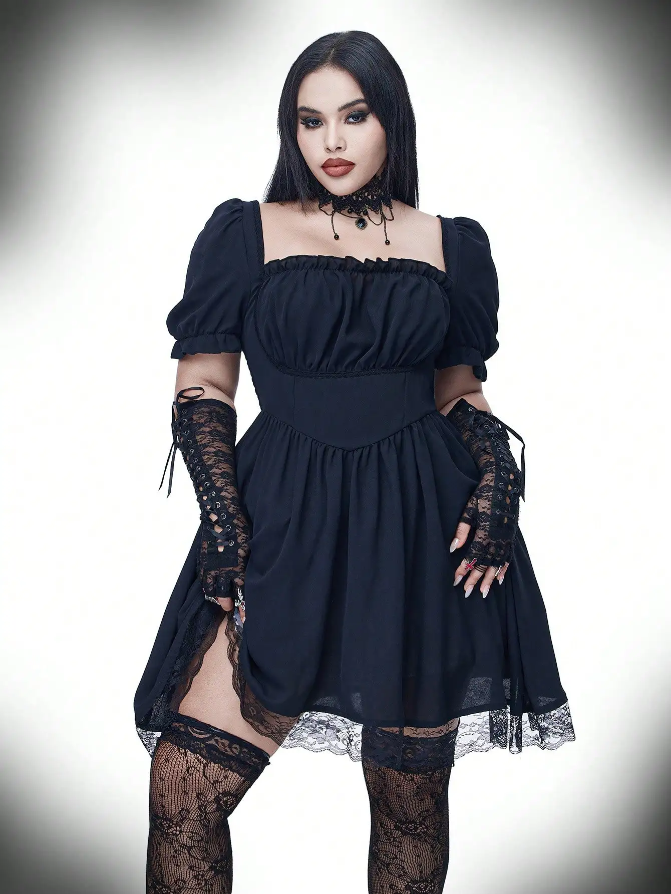 Coolane Women's Plus All-Season Grunge Goth Y2K Punk Halloween Outfits Party Lace Puff Sleeves Comfortable Square Neck Break Out
Coolane Women's Plus All-Season Grunge Goth Y2K Punk Halloween Outfits Party Lace Puff Sleeves Comfortable Square Neck Break Out