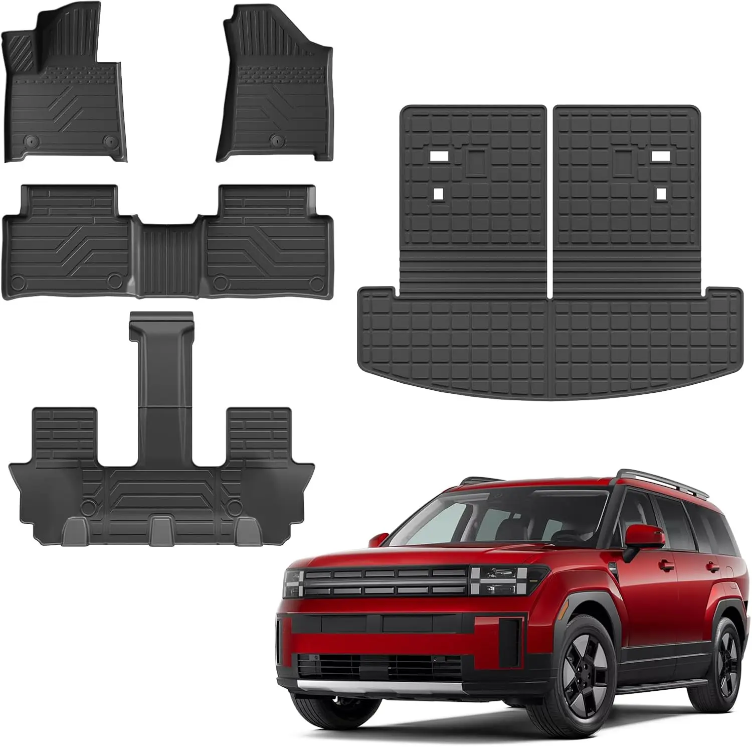 TPE Floor Mats for Hyundai Santa Fe 2024-2026 Gas & Hybrid Cargo Liner Back Seat Protector All Weather
TPE Floor Mats for Hyundai Santa Fe 2024-2026 Gas & Hybrid Cargo Liner Back Seat Protector All Weather