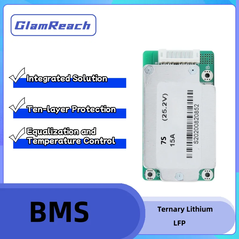 Литий-ионный аккумулятор GlamReach BMS 7S/4S 22,4 В/24 В с общим портом и балансом NTC для электронного велосипеда, солнечный аккумулятор
Литий-ионный аккумулятор GlamReach BMS 7S/4S 22,4 В/24 В с общим портом и балансом NTC для электронного велосипеда, солнечный аккумулятор