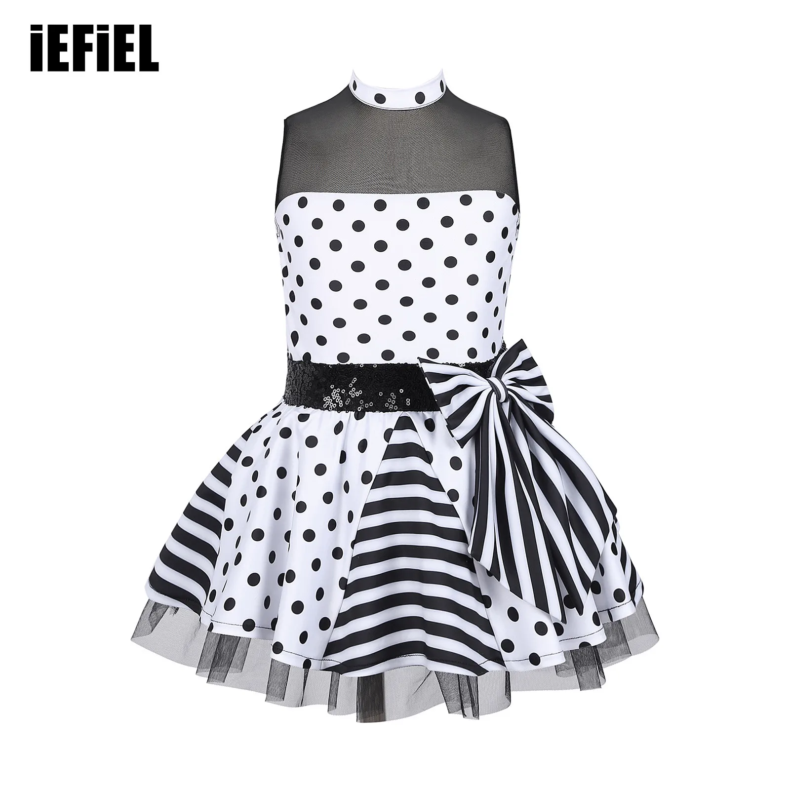 Kids Girls Mesh Sequins Bowknot Waist Tutu Mesh Dress Sleeveless Round Collar Polka Dots Print Patchwork Style
Kids Girls Mesh Sequins Bowknot Waist Tutu Mesh Dress Sleeveless Round Collar Polka Dots Print Patchwork Style