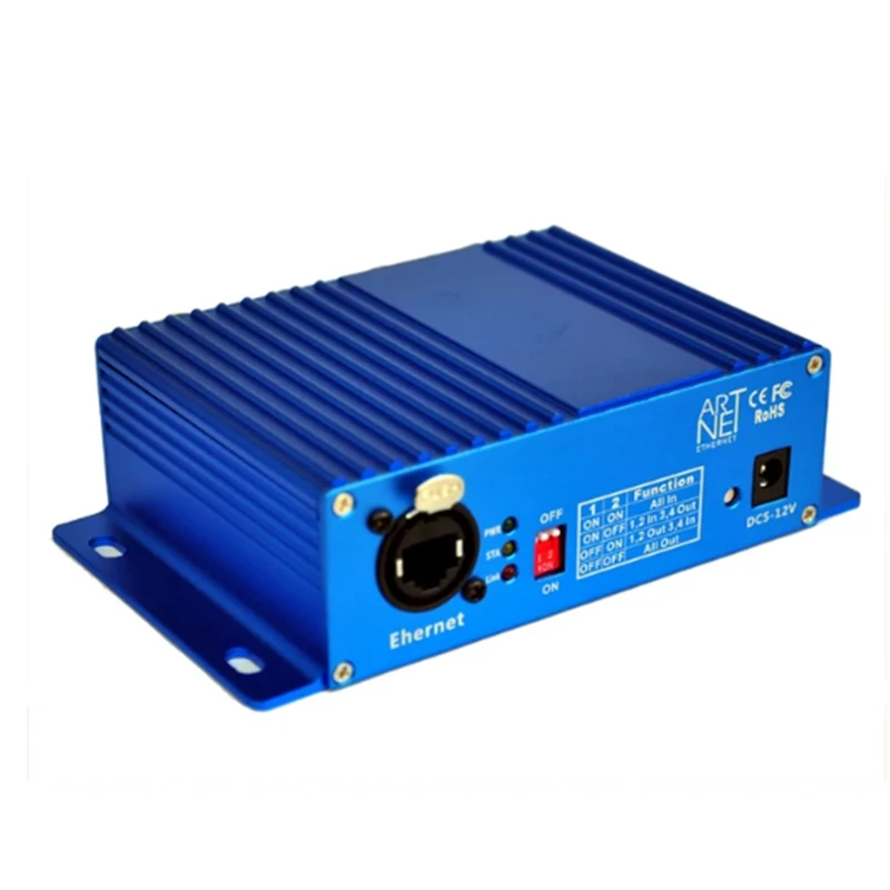 ArtNet-DMX 4 Four Way ArtNet DMX Bi-Directional Converter 4 Female 3PIN XLR IN/OUT Signal Converte Ethernet EU Plug
ArtNet-DMX 4 Four Way ArtNet DMX Bi-Directional Converter 4 Female 3PIN XLR IN/OUT Signal Converte Ethernet EU Plug