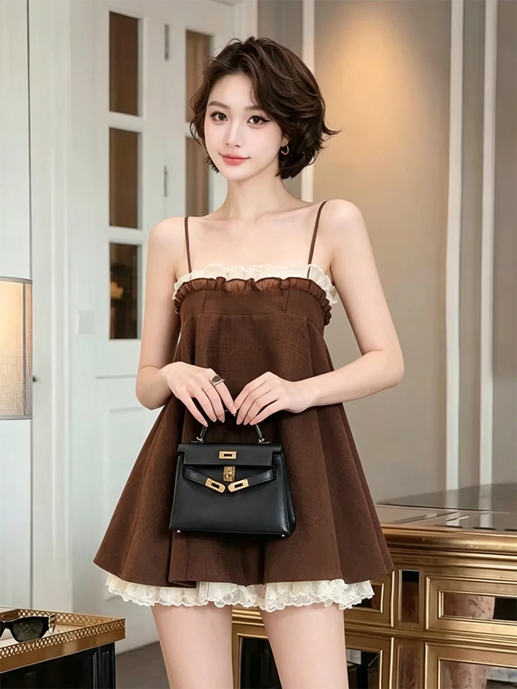 Retro Wooden Contrast Color Strap Dress Women's Small Size Elegant Loose Charming Beautiful Slimming Skirt French Style ...
Retro Wooden Contrast Color Strap Dress Women's Small Size Elegant Loose Charming Beautiful Slimming Skirt French Style ...