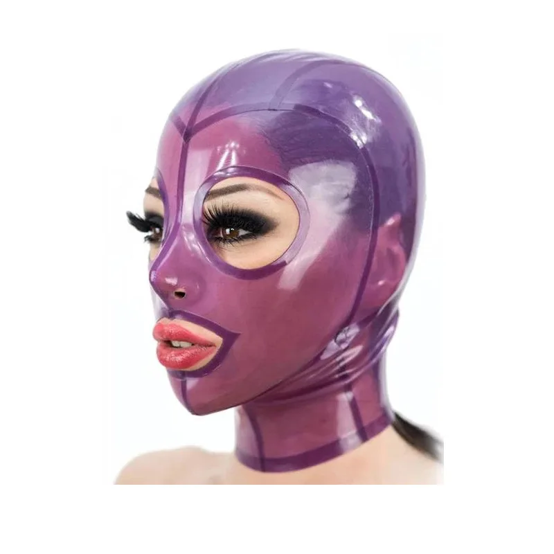 Latex Mask Transparent Purple Rubber Back Zipper Open Eyes and Mouth Nose Back Zip Cosplay Costumes for Men Women Headgear
Latex Mask Transparent Purple Rubber Back Zipper Open Eyes and Mouth Nose Back Zip Cosplay Costumes for Men Women Headgear