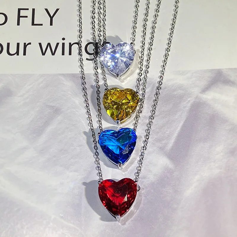 925 Silver Fashion Queen Necklace Female Retro Color Love Pendant Peach Heart Necklace Premium Sense Love Necklace
925 Silver Fashion Queen Necklace Female Retro Color Love Pendant Peach Heart Necklace Premium Sense Love Necklace