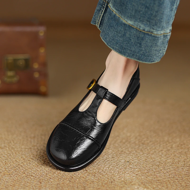 Women Flats Spring Autumn Shoes Basic Style Mary Janes Size 43 T-Strap Black Brown Loafers Women Shoe Low Heel
Women Flats Spring Autumn Shoes Basic Style Mary Janes Size 43 T-Strap Black Brown Loafers Women Shoe Low Heel