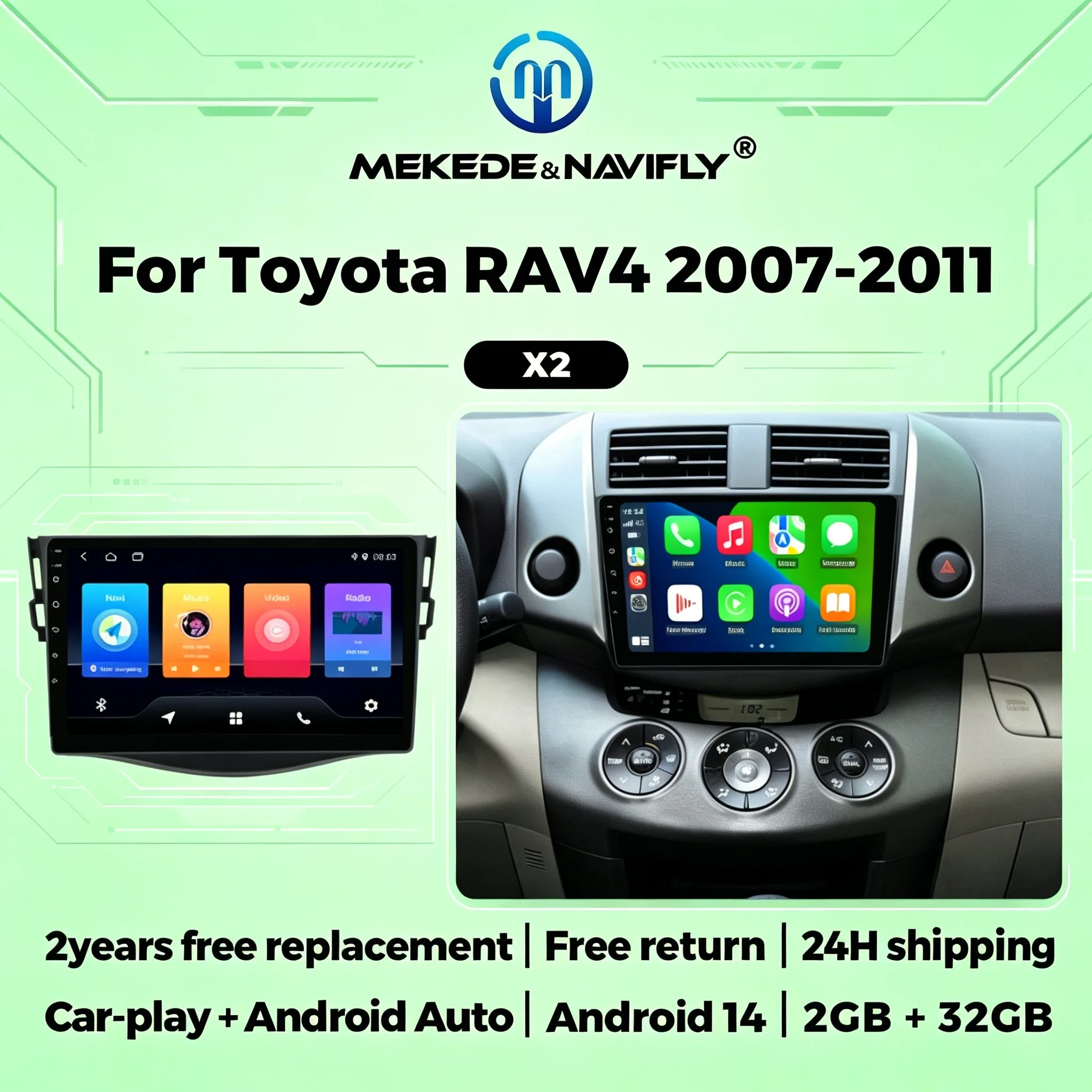 Car Radio Stereo For Toyota RAV4 2007-2011 Car Intelligent System Multimedia Player GPS Navigation FM Autoradio Display Audio BT
Car Radio Stereo For Toyota RAV4 2007-2011 Car Intelligent System Multimedia Player GPS Navigation FM Autoradio Display Audio BT