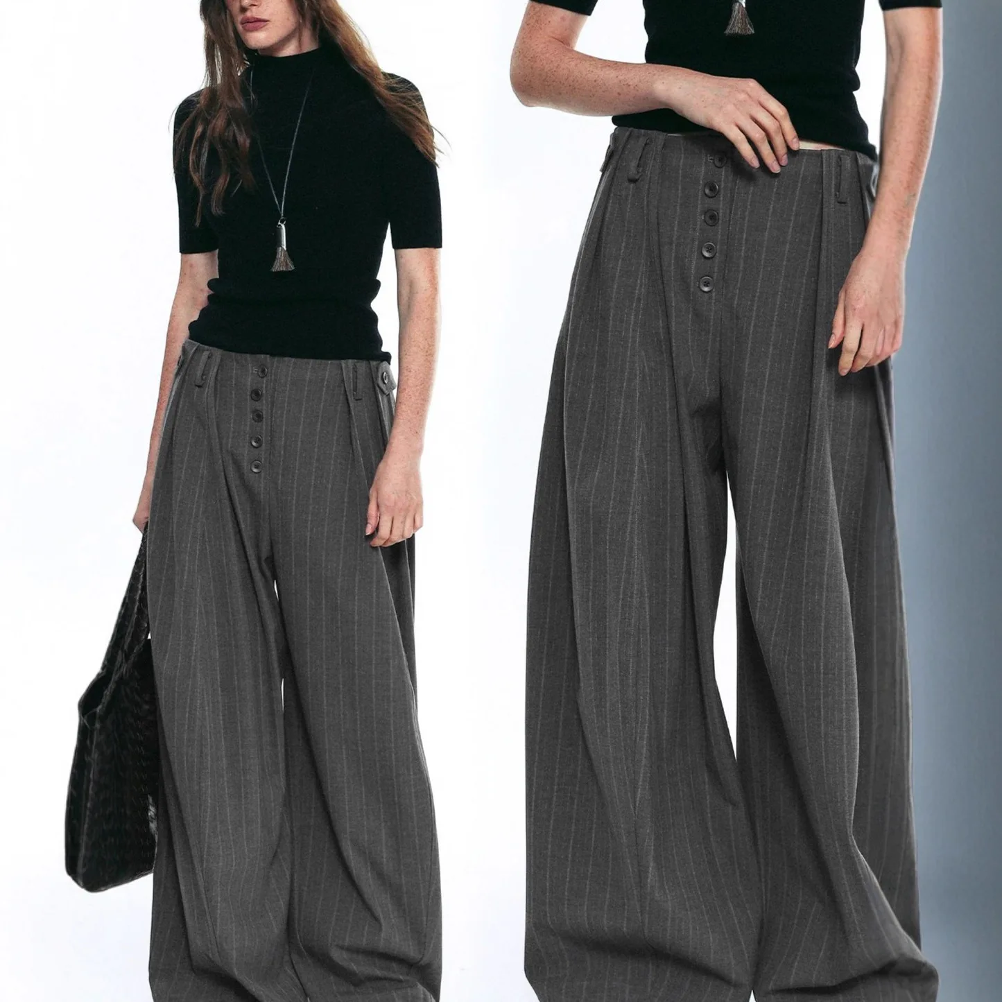 Women Suit Pants 2025 AW New Style Pants Striped Pattern Wide Leg Loose High Waist Pants Women's Versatile Casual Trousers
Women Suit Pants 2025 AW New Style Pants Striped Pattern Wide Leg Loose High Waist Pants Women's Versatile Casual Trousers