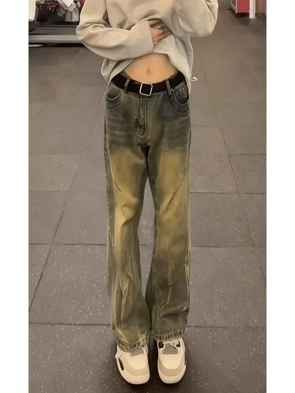 Retro Blue Waed Men's Jeans Cleanfit Waist up Slimming Straight Leg Micro Flared Pants American High Street Sle
Retro Blue Waed Men's Jeans Cleanfit Waist up Slimming Straight Leg Micro Flared Pants American High Street Sle