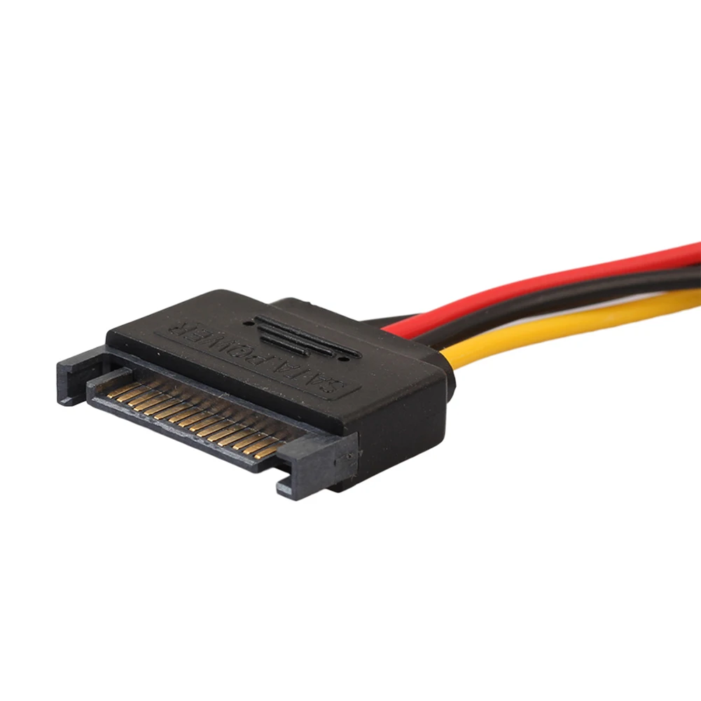8 inch SATA 15-Pin Male to Molex 4-Pin Female Power Adapter Cable for PCe Riser
8 inch SATA 15-Pin Male to Molex 4-Pin Female Power Adapter Cable for PCe Riser