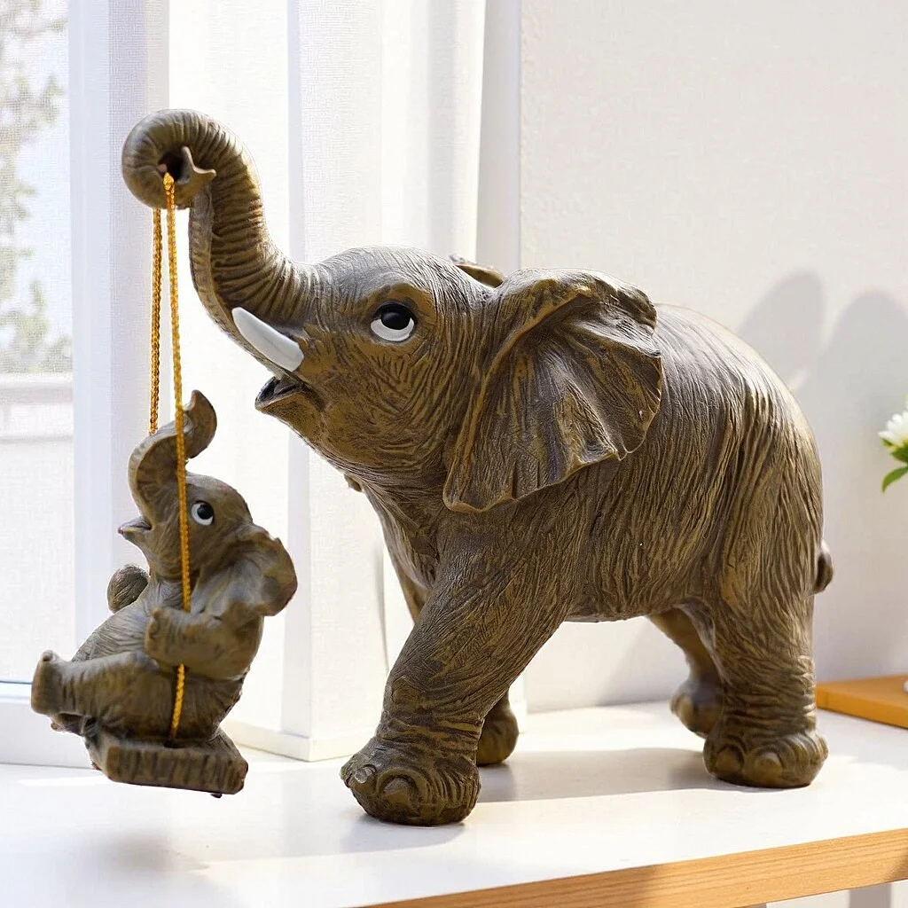 Vilead 22cm Elephant Figurines Family Sculpture Table Shelf Living Room Decoration Centerpiece Bookshelf Decor Objects
Vilead 22cm Elephant Figurines Family Sculpture Table Shelf Living Room Decoration Centerpiece Bookshelf Decor Objects