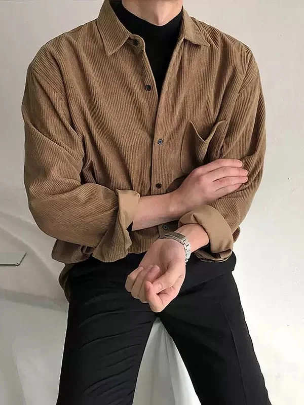 Classic American Vintage Corduroy Long Sleeve Shirt for Men Loose Fit Casual Workwear with Pocket Warm And Comfortable
Classic American Vintage Corduroy Long Sleeve Shirt for Men Loose Fit Casual Workwear with Pocket Warm And Comfortable