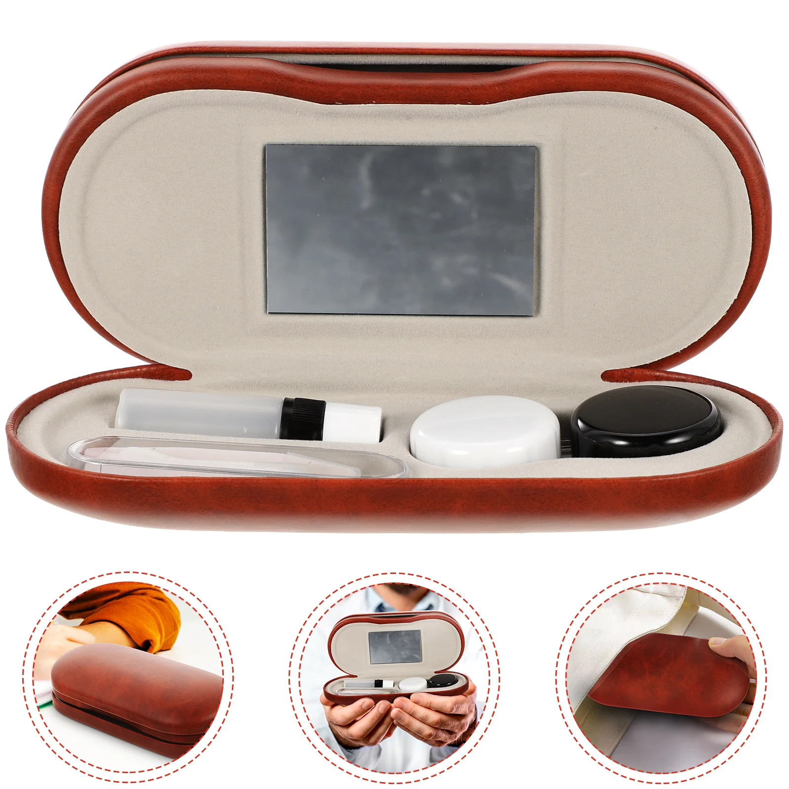 Double Layer Glasses Case PU Eyeglass Holder Portable Contact Lens Storage Box Travel Eyewear Accessories Organizer
Double Layer Glasses Case PU Eyeglass Holder Portable Contact Lens Storage Box Travel Eyewear Accessories Organizer