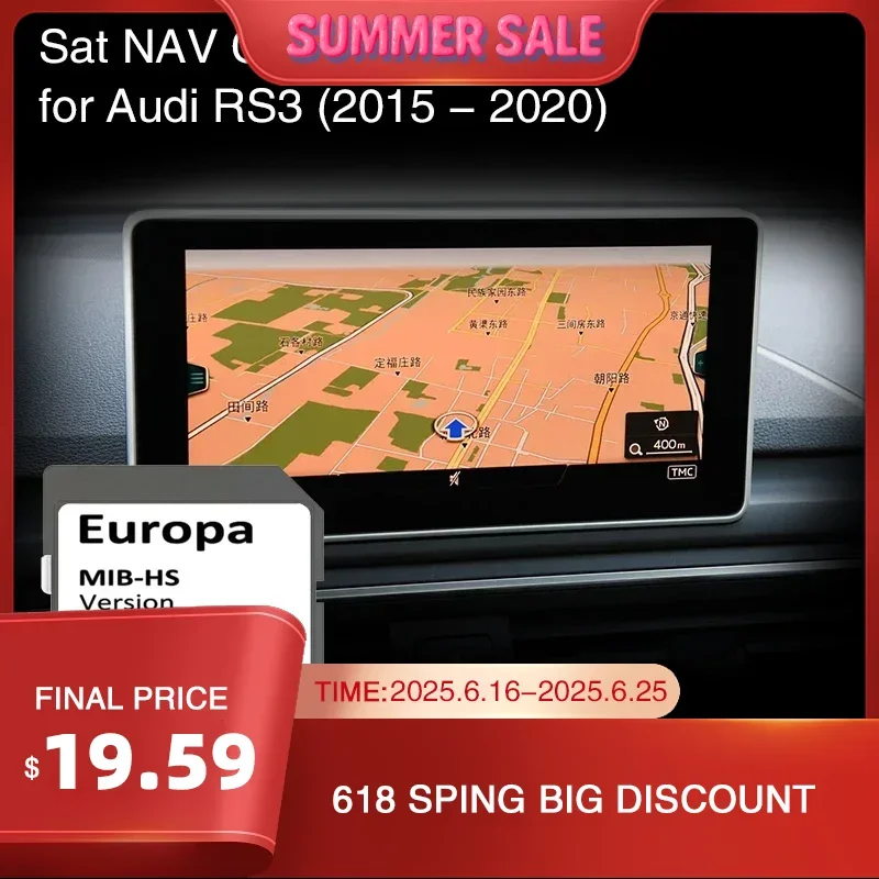 SD Card Europe 2024 map for Audi RS3 2015-2020 Vehicle Navigation MIB-HS MHS2 System Sat Nav 16GB 8W0 919 866 CP
SD Card Europe 2024 map for Audi RS3 2015-2020 Vehicle Navigation MIB-HS MHS2 System Sat Nav 16GB 8W0 919 866 CP