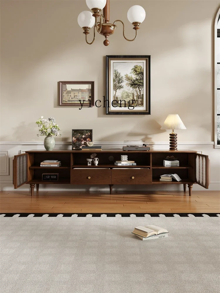 Solid Wood TV Cabinet Living Room Light Luxury High-End Small Apartment French Retro TV High Cabinet
Solid Wood TV Cabinet Living Room Light Luxury High-End Small Apartment French Retro TV High Cabinet