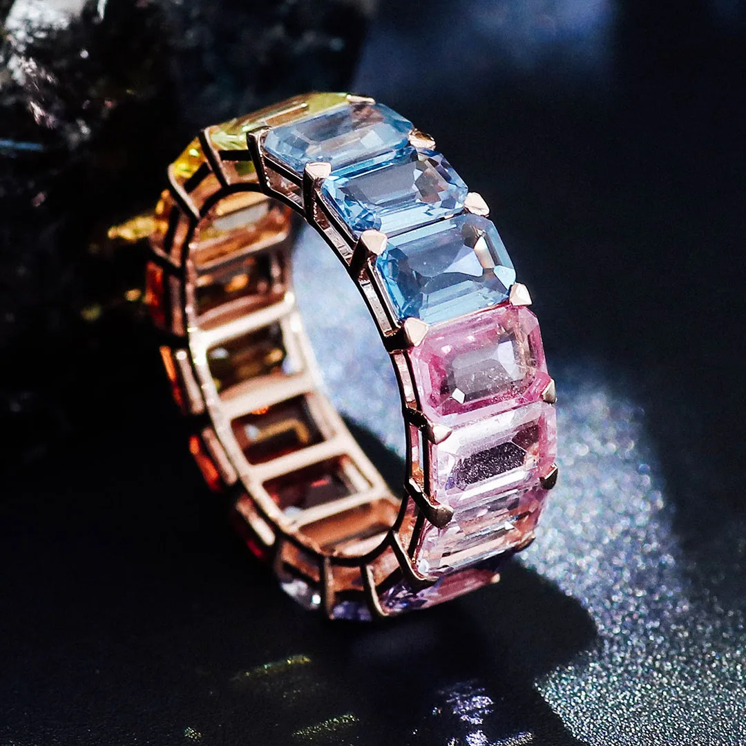 Provence gemstones 10K 14K yellow gold eternity band lab sapphire rings for women colorful rings custom anniversary gifts
Provence gemstones 10K 14K yellow gold eternity band lab sapphire rings for women colorful rings custom anniversary gifts
