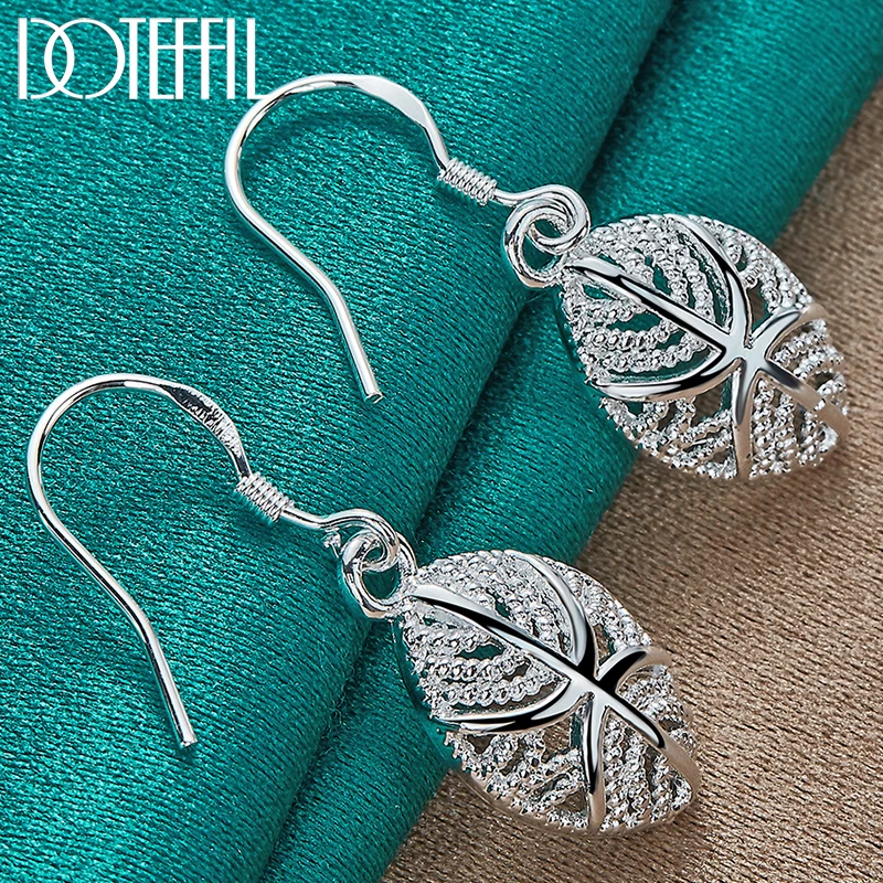 DOTEFFIL 925 Sterling Silver Leaves Drop Earrings For Women Lady Wedding Engagement Party Fashion Jewelry
DOTEFFIL 925 Sterling Silver Leaves Drop Earrings For Women Lady Wedding Engagement Party Fashion Jewelry