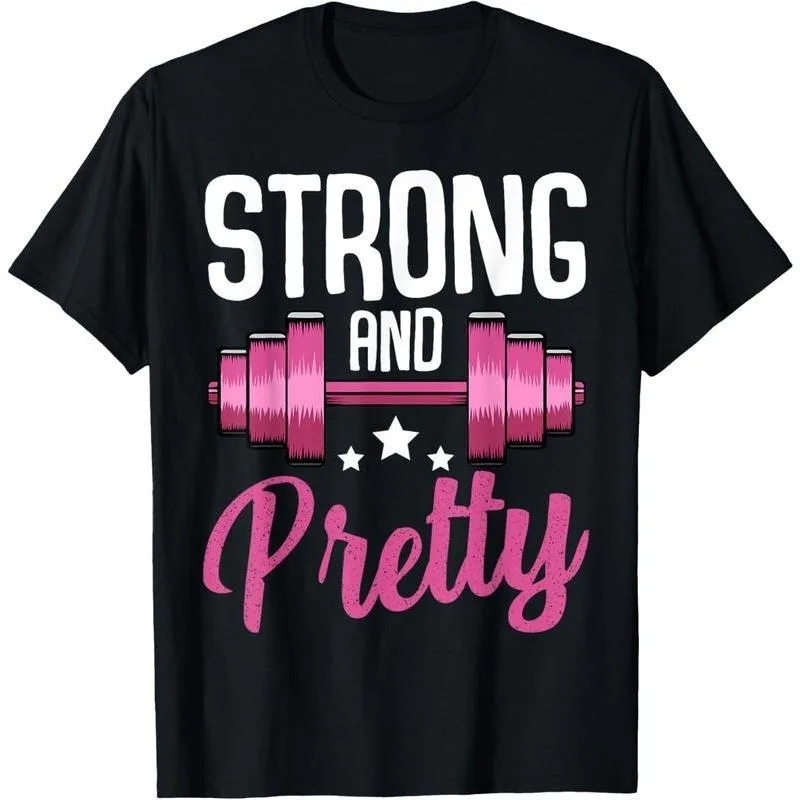 Strong and Pretty T Shirt for Women Fitness Workout Gym Graphic Cotton Tee Inspirational Quote Gift Casual Summer Outfit
Strong and Pretty T Shirt for Women Fitness Workout Gym Graphic Cotton Tee Inspirational Quote Gift Casual Summer Outfit