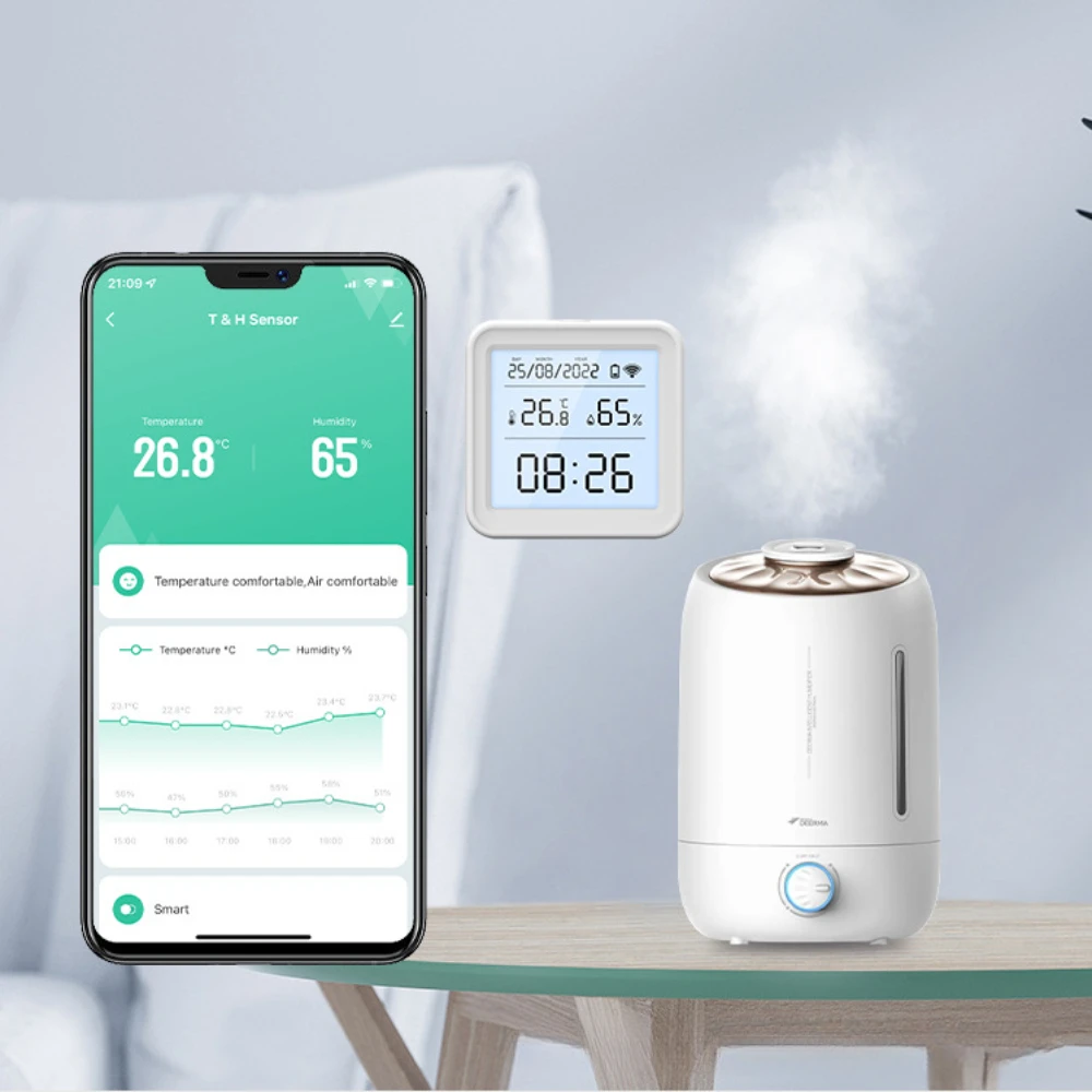 Умный термометр Bluetooth, датчик температуры и влажности, ЖК-экран, электронный беспроводной умный датчик температуры для умного домашнего рекордера
Умный термометр Bluetooth, датчик температуры и влажности, ЖК-экран, электронный беспроводной умный датчик температуры для умного домашнего рекордера