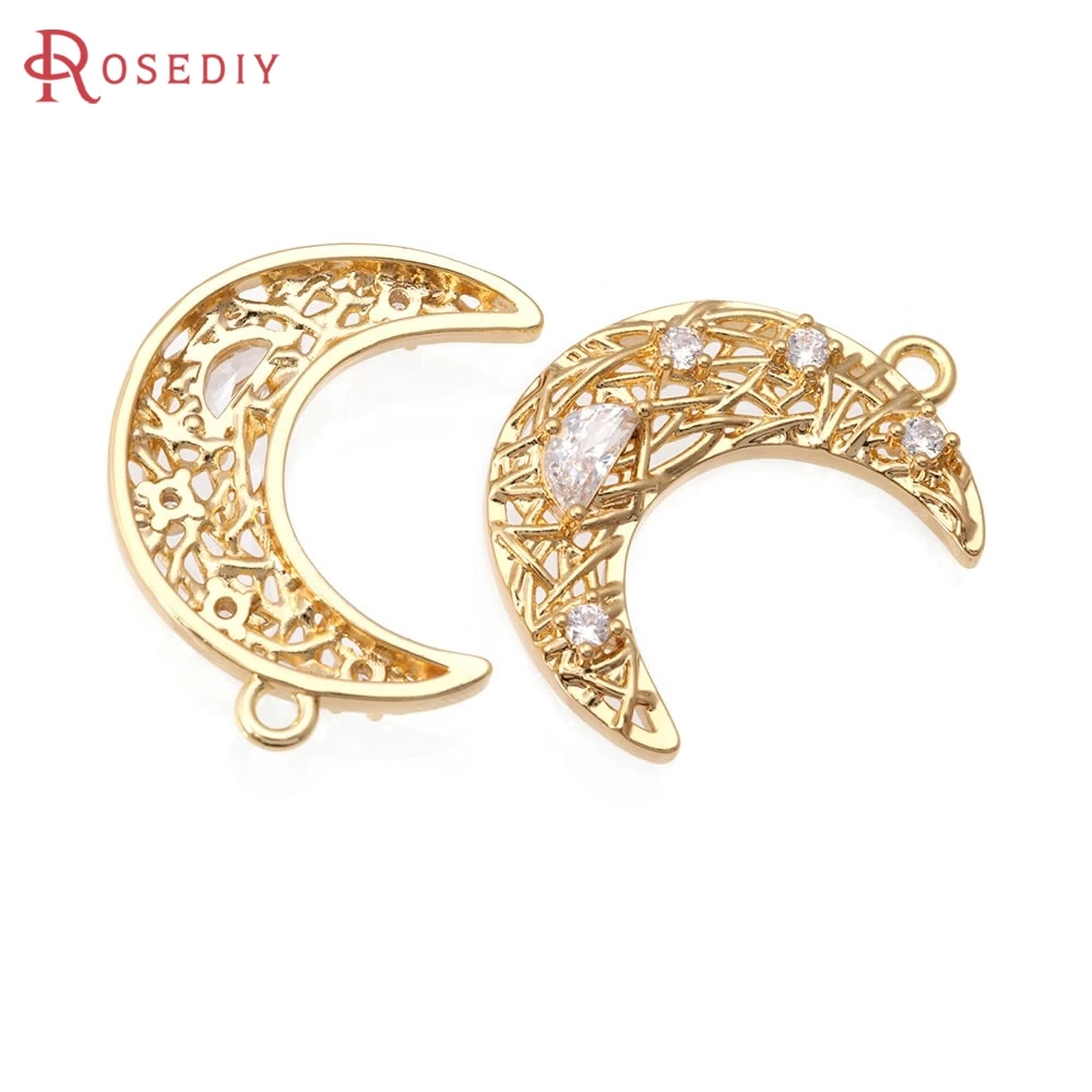 4PCS 18K Gold Color Brass and Zircon Moon Charms Pendants High Quality Diy Necklace Earrings Charms Jewelry Making Accessories
4PCS 18K Gold Color Brass and Zircon Moon Charms Pendants High Quality Diy Necklace Earrings Charms Jewelry Making Accessories