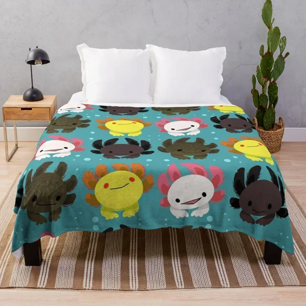 Axolotl Squad Throw Blanket Easy Care Comfortable Blanket for Couch
Axolotl Squad Throw Blanket Easy Care Comfortable Blanket for Couch