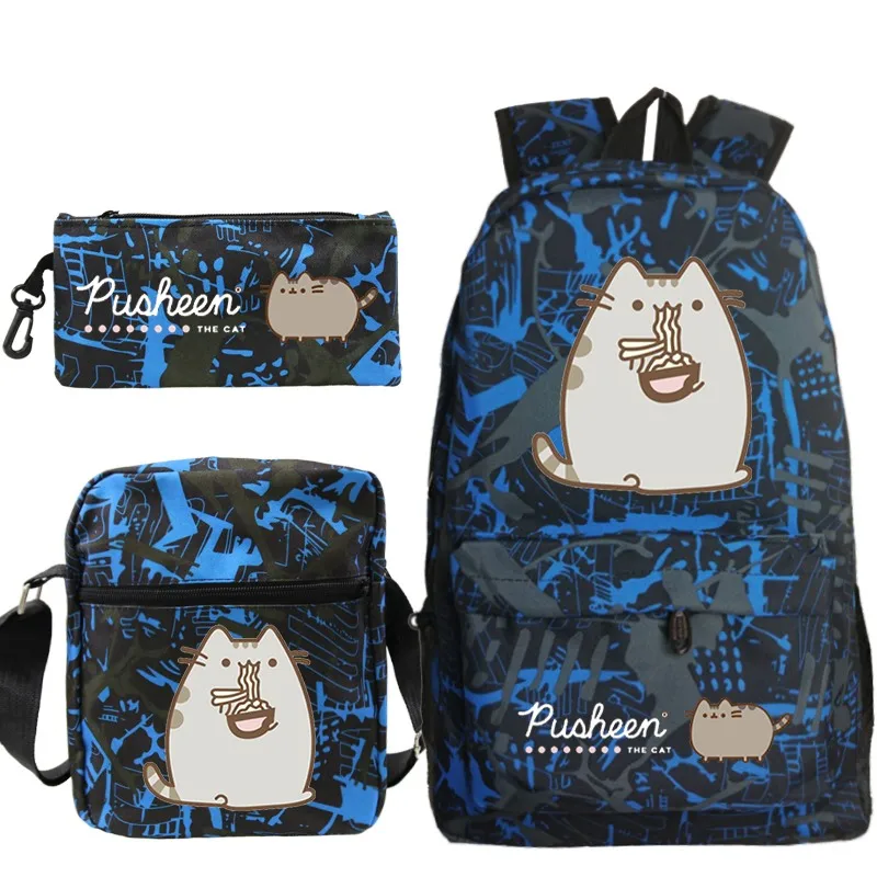 Cartoon Cat Backpacks Students Anime school bag Boys Girls book bag Men Women backpack Teens Laptop Travel Bag 3Pcs Set Mochila
Cartoon Cat Backpacks Students Anime school bag Boys Girls book bag Men Women backpack Teens Laptop Travel Bag 3Pcs Set Mochila