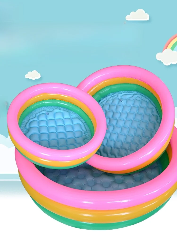 Inflatable round Children's Swimming Pool Outdoor Water Play Pool Baby Bath Tub Rainbow Stacking Fish Catching Pool Sand Pit
Inflatable round Children's Swimming Pool Outdoor Water Play Pool Baby Bath Tub Rainbow Stacking Fish Catching Pool Sand Pit