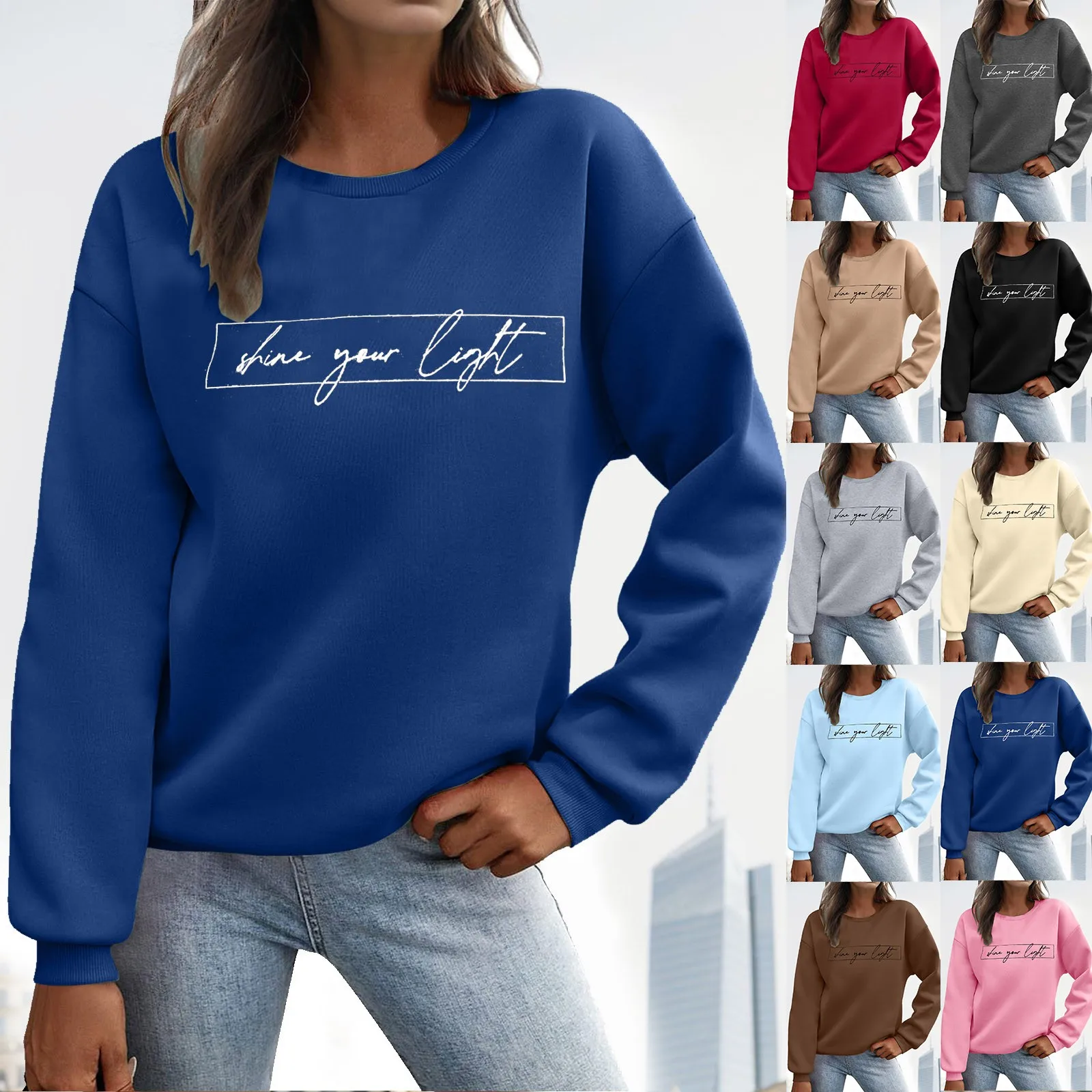 Thin Sweatshirt Women Pullover Women Sweatshirt Letter Print Long Sleeve Round Neck Pullover Fall Winter Women's Casual Pullover
Thin Sweatshirt Women Pullover Women Sweatshirt Letter Print Long Sleeve Round Neck Pullover Fall Winter Women's Casual Pullover