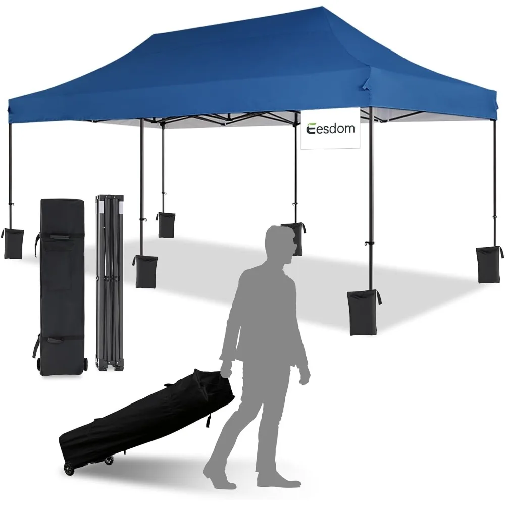 Canopy Tent with Roller Bag,Commercial Pop Up Canopy Tents,Adjustable Height with Pull Ring,6 Stakes & 6 Sandbags & 6 Ropes
Canopy Tent with Roller Bag,Commercial Pop Up Canopy Tents,Adjustable Height with Pull Ring,6 Stakes & 6 Sandbags & 6 Ropes