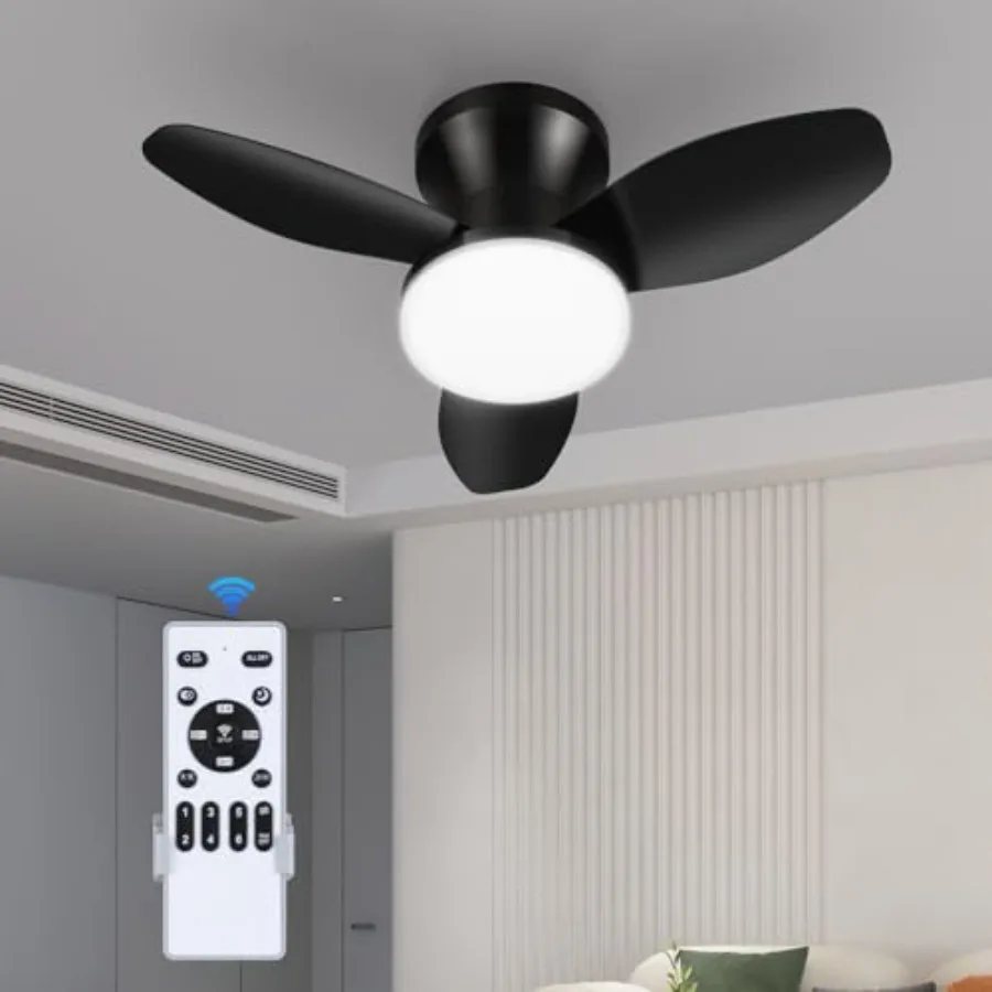 Ceiling Fans with Lights, 24 Inch Low Profile Ceiling Fan with Light and Remote Control, Dimmable, 6 Speeds, 3CCT, Flush Mount,
Ceiling Fans with Lights, 24 Inch Low Profile Ceiling Fan with Light and Remote Control, Dimmable, 6 Speeds, 3CCT, Flush Mount,