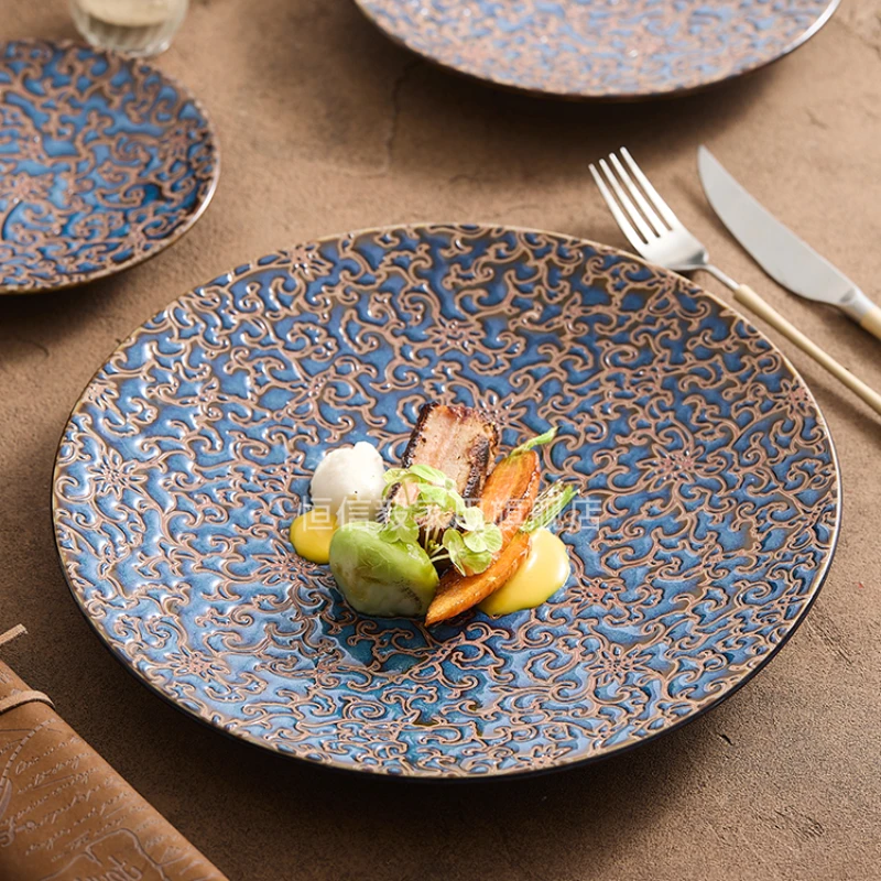 Обеденная тарелка в западном стиле с плоской тарелкой advanced sense, керамическая домашняя десертная тарелка в стиле ретро с посудой для послеобеденного чая.
Обеденная тарелка в западном стиле с плоской тарелкой advanced sense, керамическая домашняя десертная тарелка в стиле ретро с посудой для послеобеденного чая.