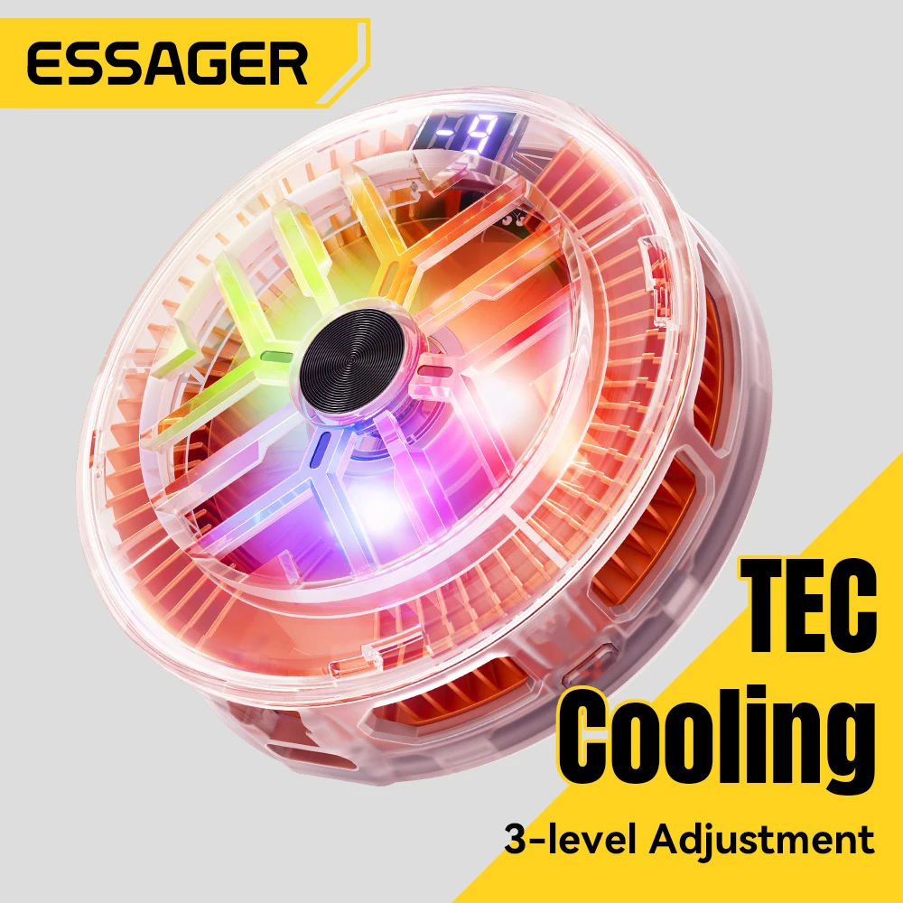 Essager Magnetic Ultra-slim Phone Cooler Noise-Canceling Semiconductor Cooling Fan Phone Radiator for Gaming Live Streaming Vlog
Essager Magnetic Ultra-slim Phone Cooler Noise-Canceling Semiconductor Cooling Fan Phone Radiator for Gaming Live Streaming Vlog