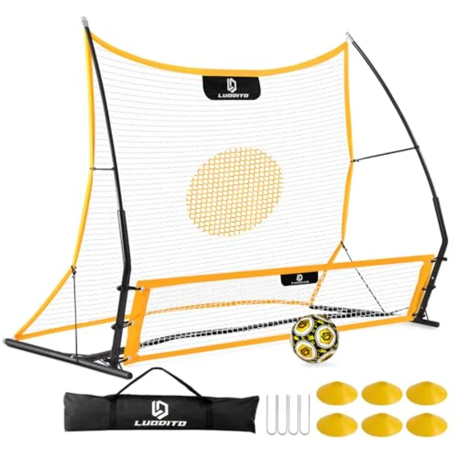 Soccer Rebounder Net, 2-in-1 Soccer Trainer, Soccer Training Equipment for Solo Passing Volley Control Practice, 6'x4.7' Large
Soccer Rebounder Net, 2-in-1 Soccer Trainer, Soccer Training Equipment for Solo Passing Volley Control Practice, 6'x4.7' Large