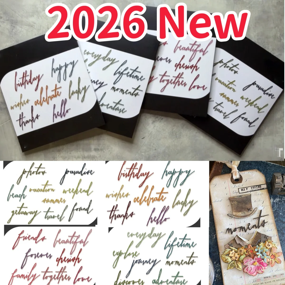 2026 Handwritten Celebrate Vacation Letter Metal Cutting Dies for DIY Making Card Scrapbook Embossed Craft Template Decoration
2026 Handwritten Celebrate Vacation Letter Metal Cutting Dies for DIY Making Card Scrapbook Embossed Craft Template Decoration