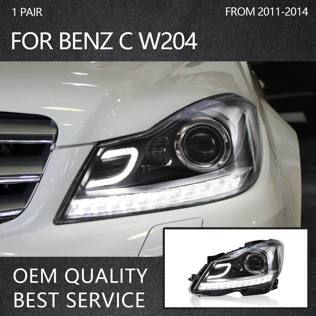 YOFER Car Headlights For Mercedes Benz C-Class W204 2011-2014 Turn Signals Tail Lights All LED Car Accessories
YOFER Car Headlights For Mercedes Benz C-Class W204 2011-2014 Turn Signals Tail Lights All LED Car Accessories