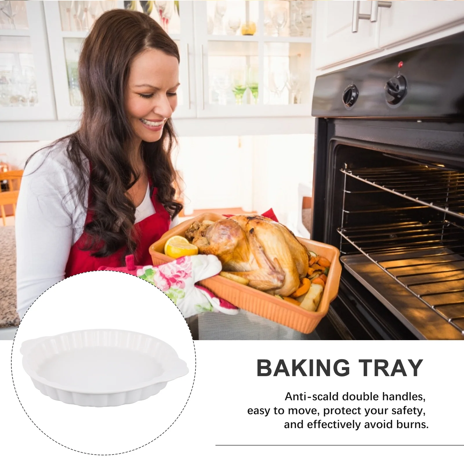 1Pcs Ceramic Baking Dish High Quality Long Lasting No Fade Easy to Move Antiscald Handles Excellent for Home Baking
1Pcs Ceramic Baking Dish High Quality Long Lasting No Fade Easy to Move Antiscald Handles Excellent for Home Baking